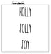 Christmas Skinny Lettering Stencils 5 pack - SVG FILE ONLY