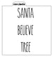 Christmas Skinny Lettering Stencils 5 pack - SVG FILE ONLY