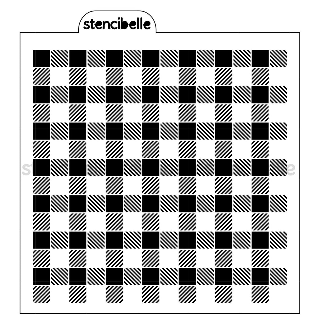 Buffalo Plaid Stencil Design - SVG FILE ONLY - 2 sizes incuded