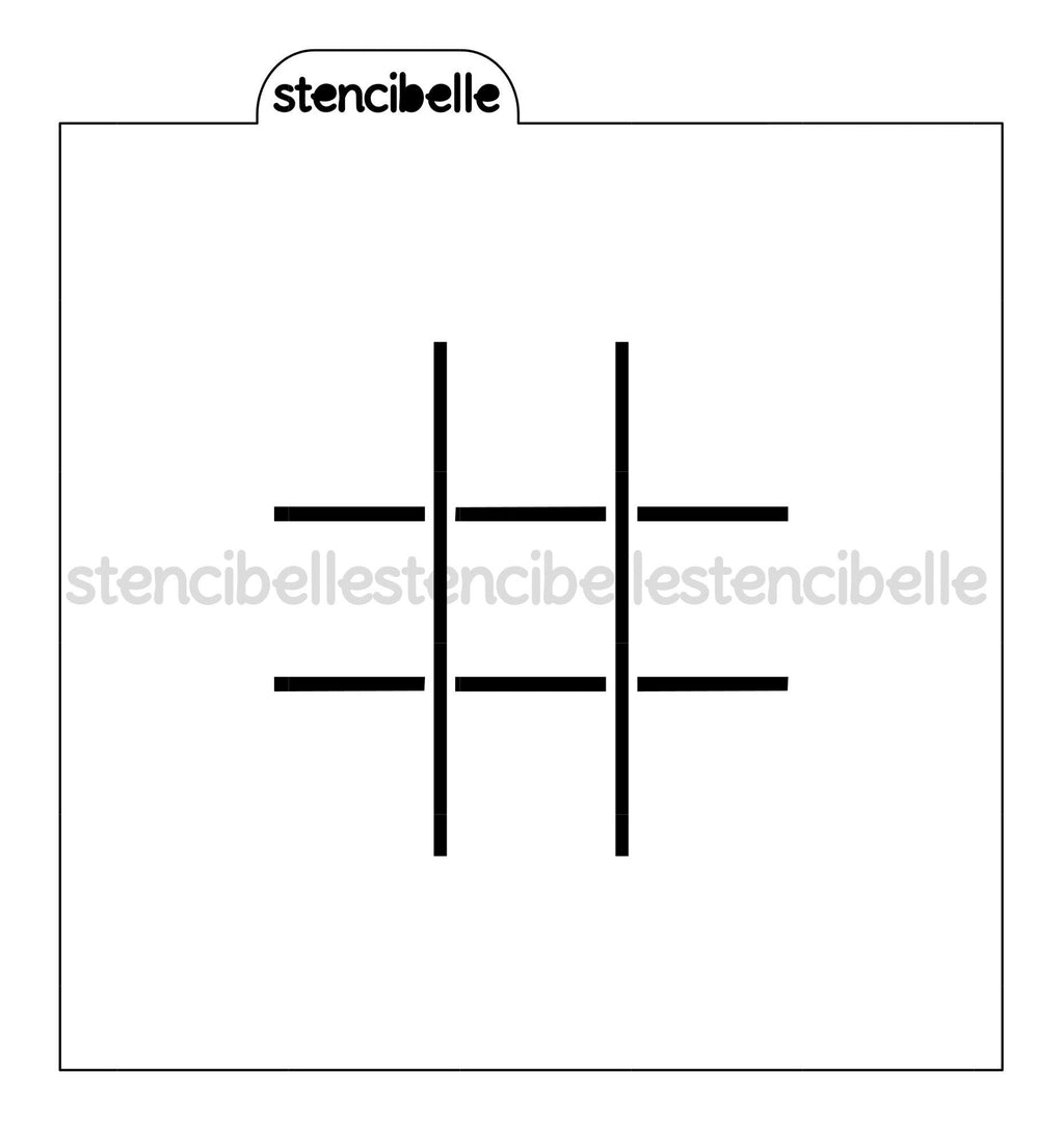 Tic Tac Toe Stencil Design - 3 Sizes - SVG FILE ONLY