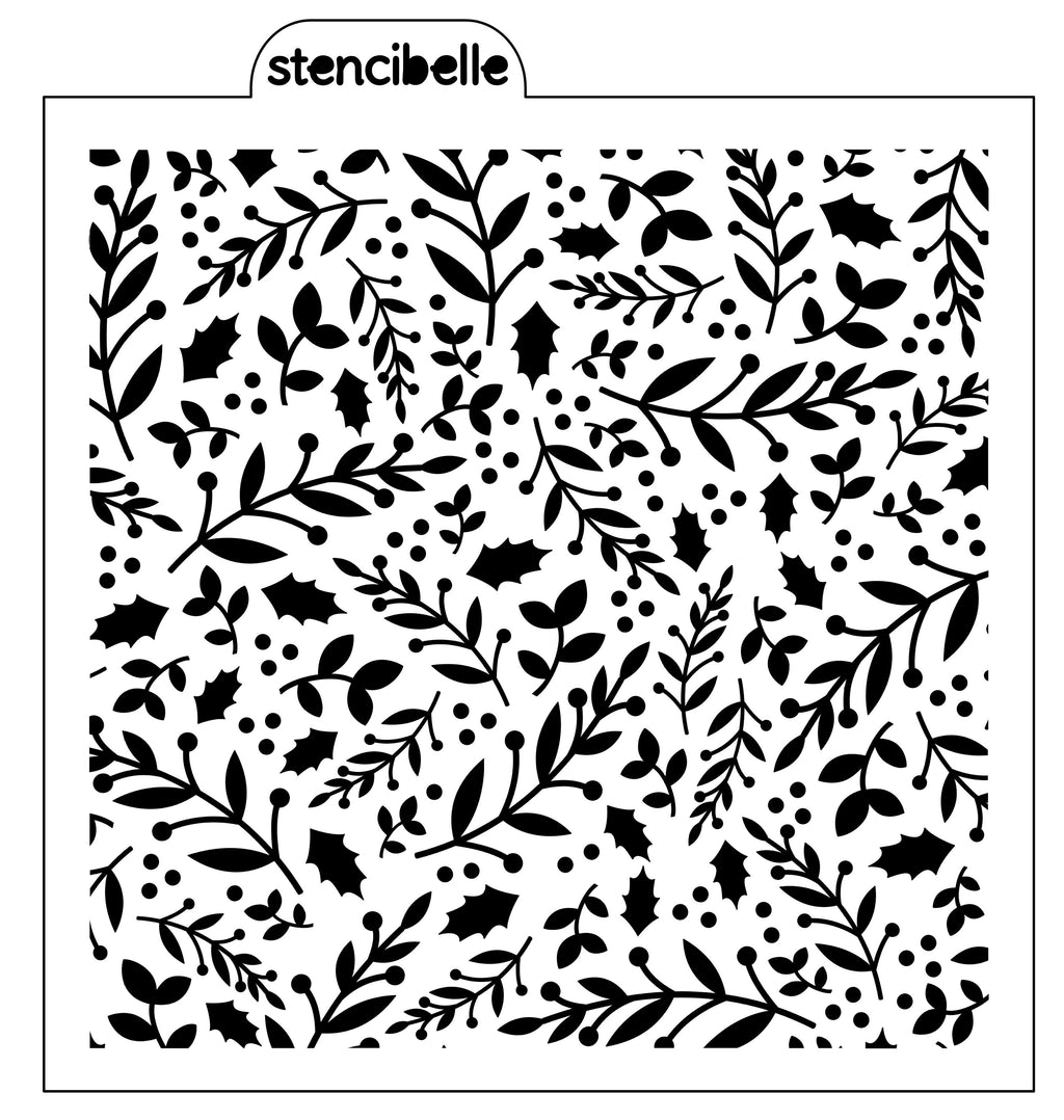 Winter Foliage Stencil Design - SVG FILE ONLY