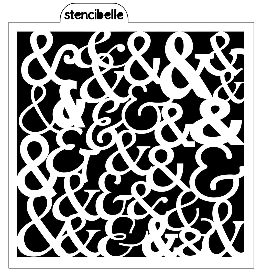 Ampersand Background Stencil Design - SVG FILE ONLY