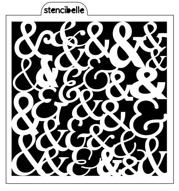 Ampersand Background Stencil Design - SVG FILE ONLY