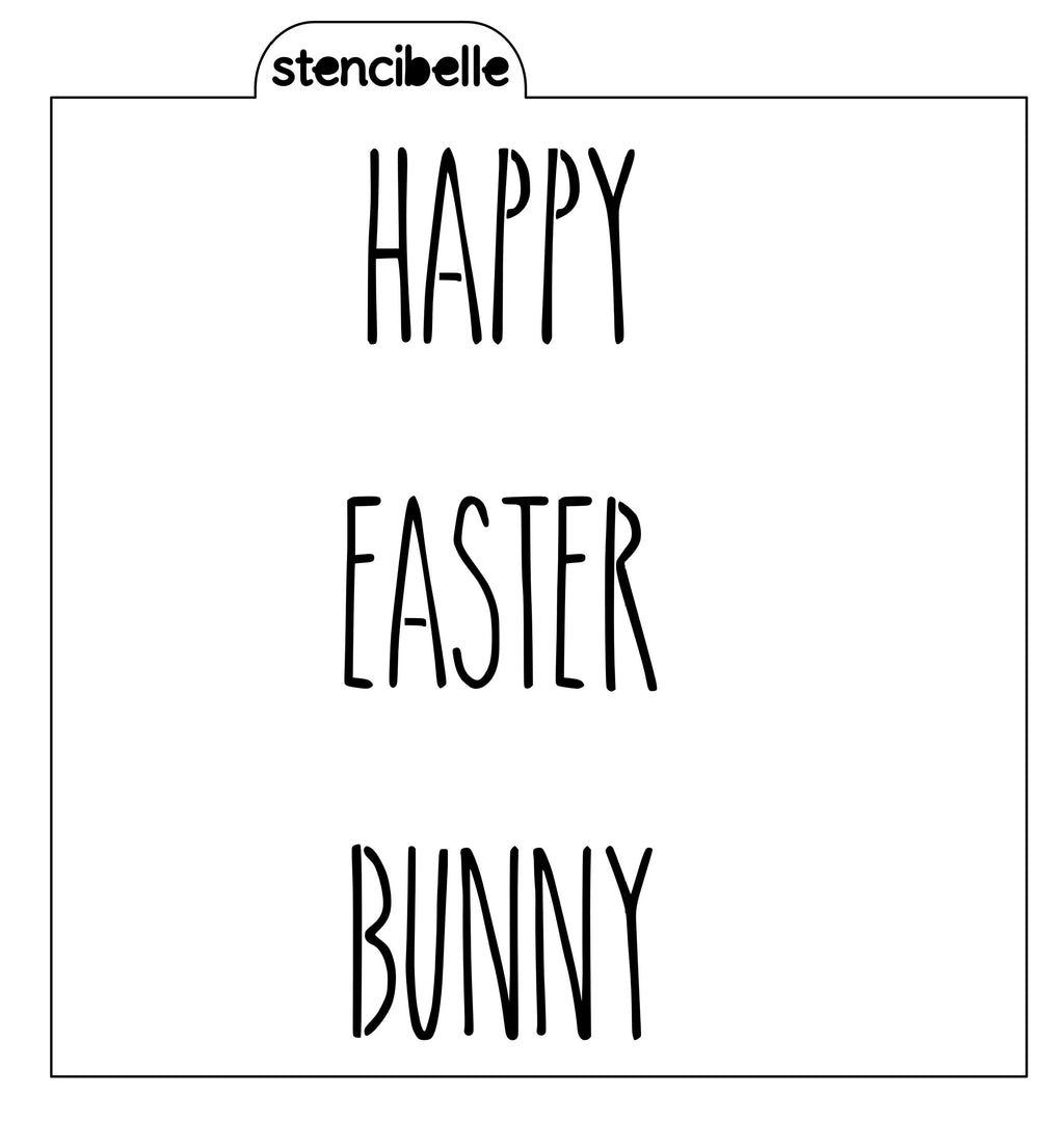 Easter Skinny Words Stencil Design - SVG FILES ONLY