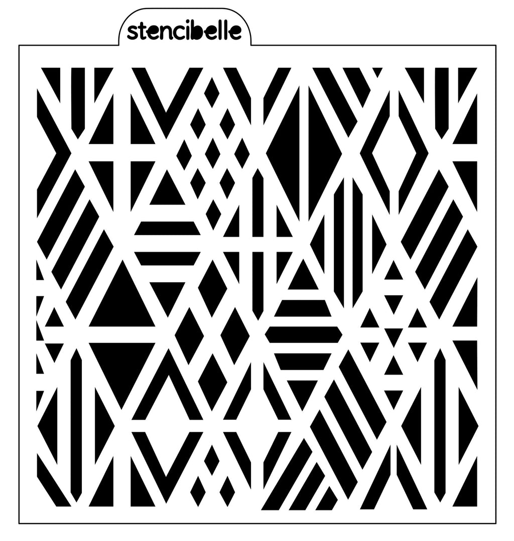 Geo Diamonds Stencil Design - SVG FILE ONLY