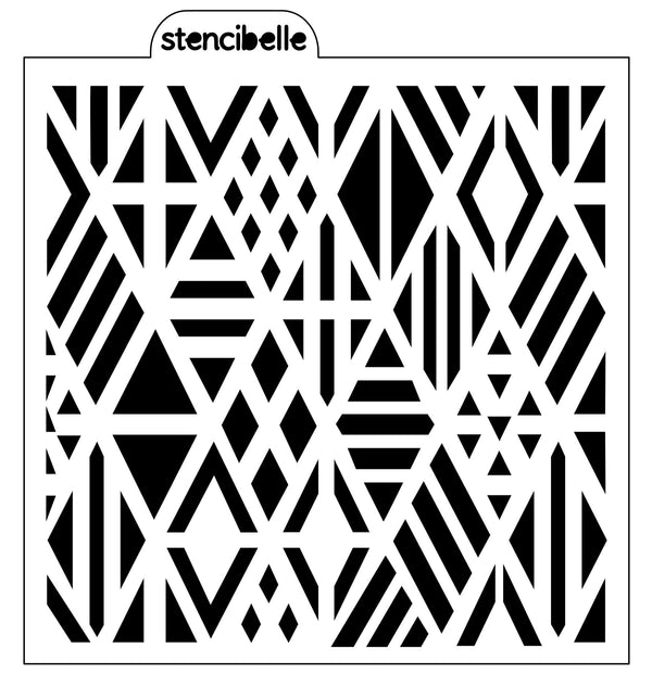 Geo Shapes Stencil Design - SVG FILE ONLY