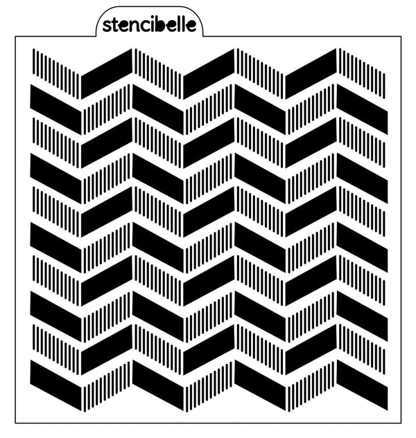 Lined Chevron Stencil Design - SVG FILE ONLY