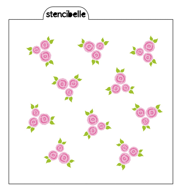 English Roses Stencil Design - SVG FILE ONLY