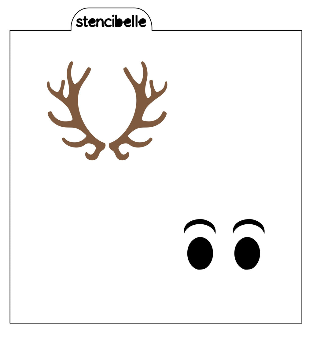 Rudolph Eyes / Antlers Stencil Design - SVG FILE ONLY