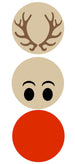 Rudolph Eyes / Antlers Stencil Design - SVG FILE ONLY