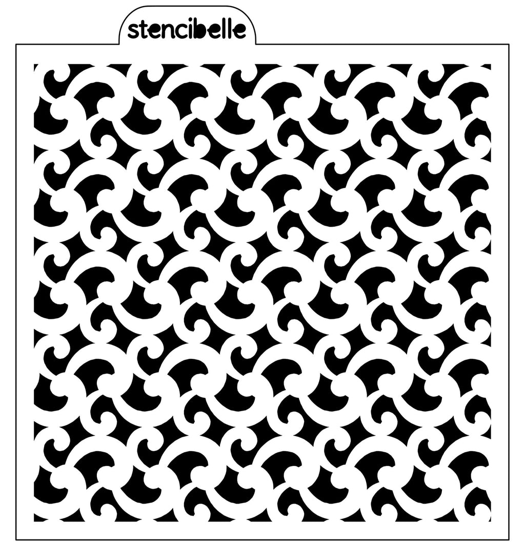 Swirls Background Stencil Design - SVG FILE ONLY
