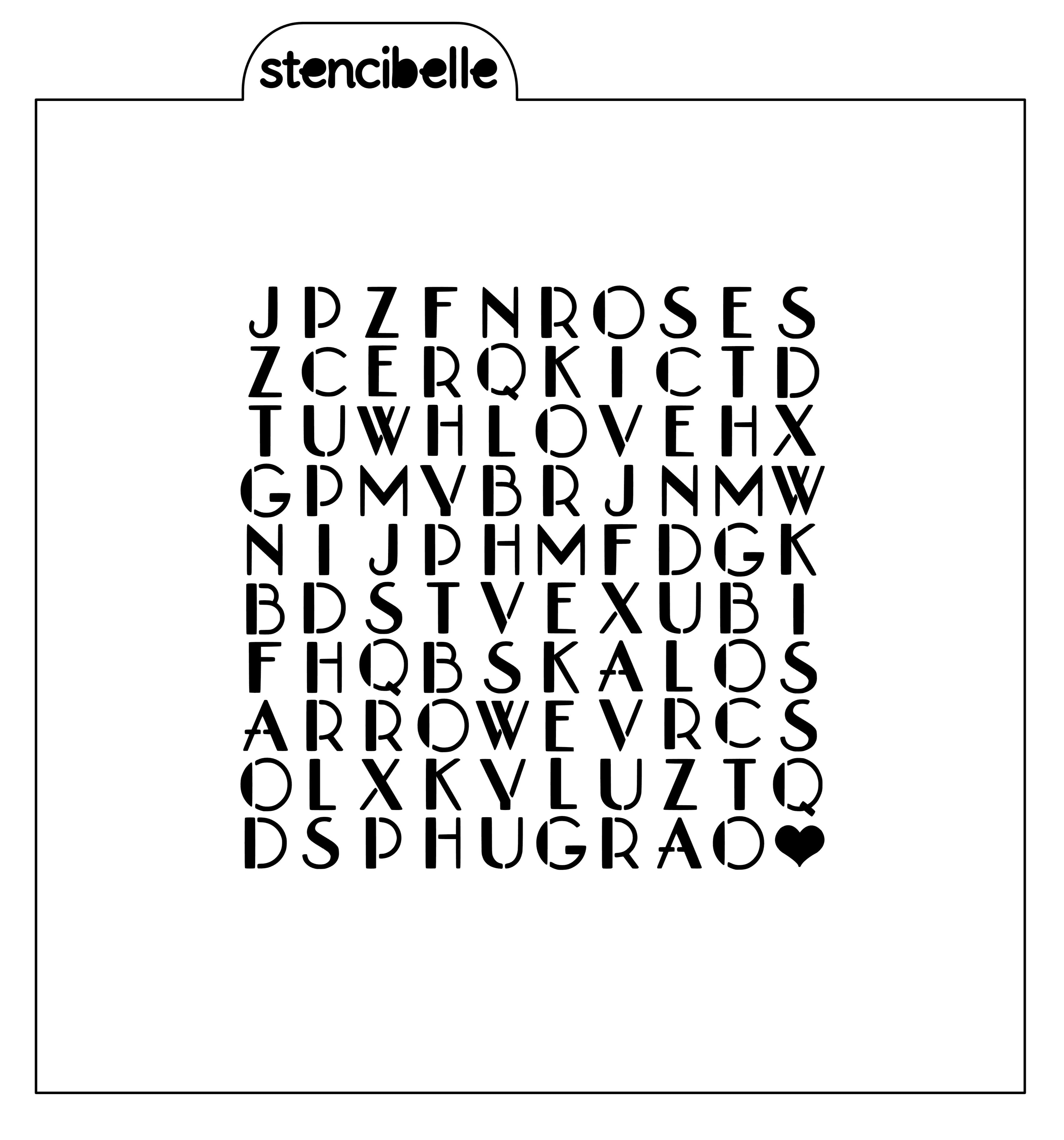 Letters Stencil Design - SVG FILE ONLY – stencibelle