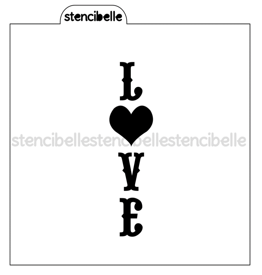 Valentine Cookie Stick Stencil Set