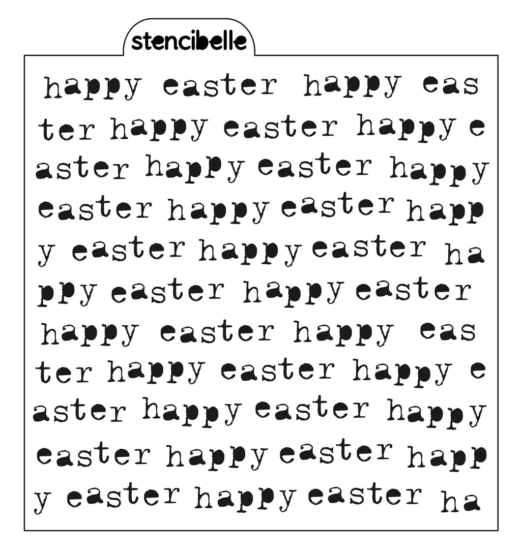 Vintage Typewriter Stencil Design - Happy Easter - SVG FILE ONLY