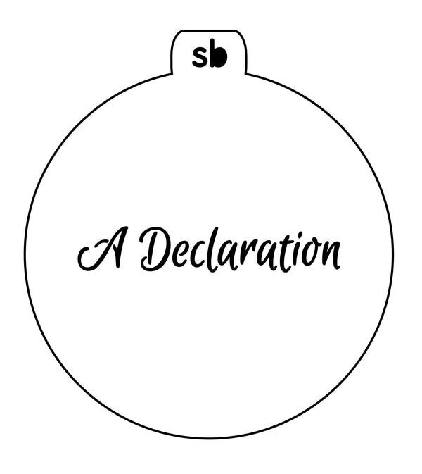 Mini A Declaration Stencil Design - SVG FILE ONLY
