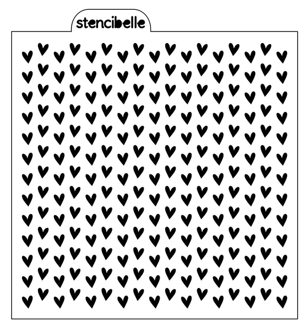 Funky Small Heart Background Stencil Design - SVG FILE ONLY