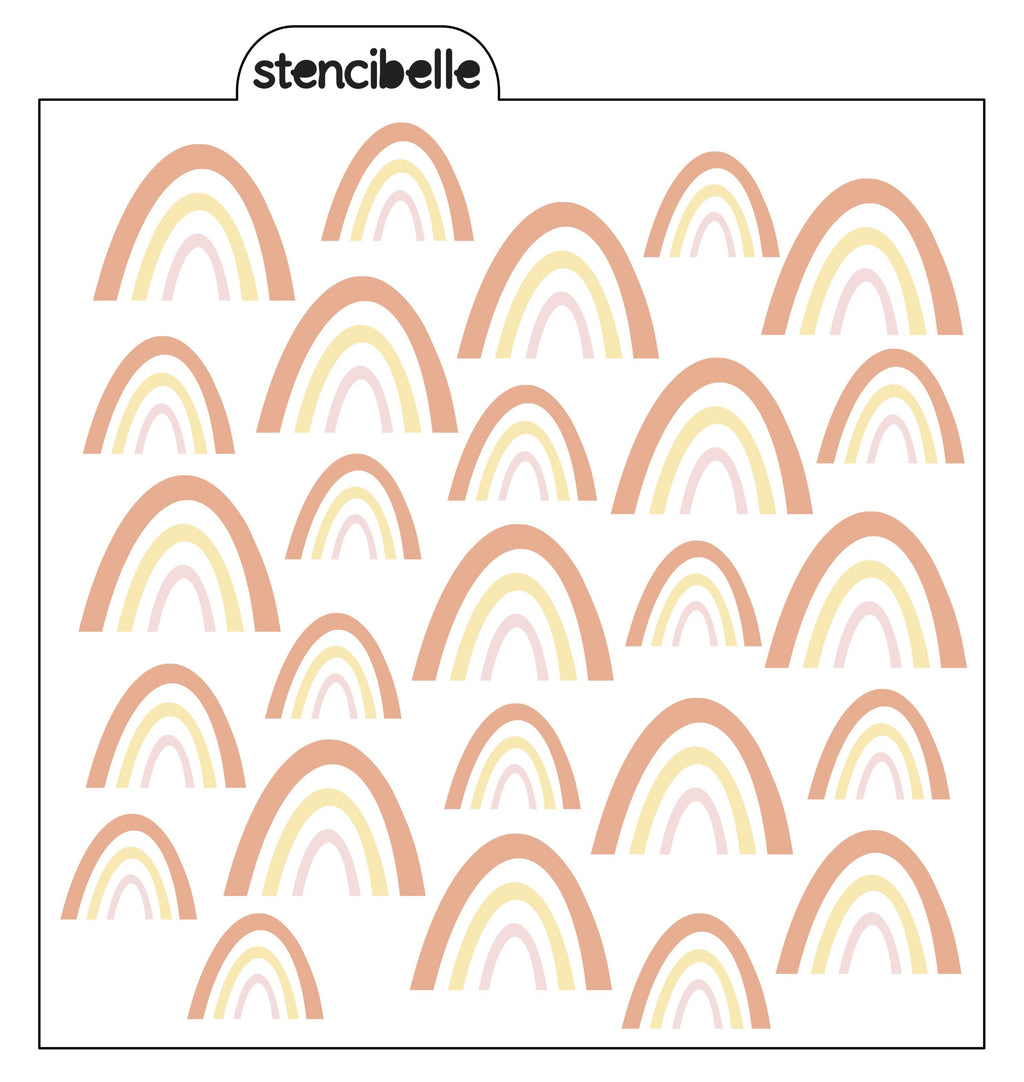 Boho Rainbows 3pc Stencil Design - SVG FILE ONLY