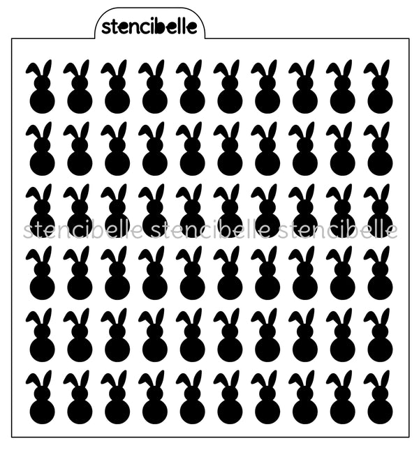 Bunny Silhouette Stencil Design - SVG FILE ONLY