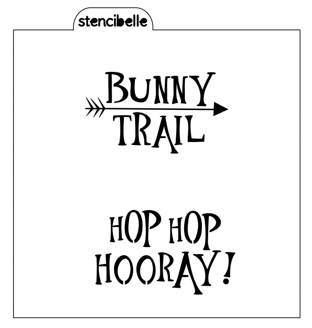 Bunny Trail /  Hop Hop Hooray Stencil Design - SVG FILE ONLY