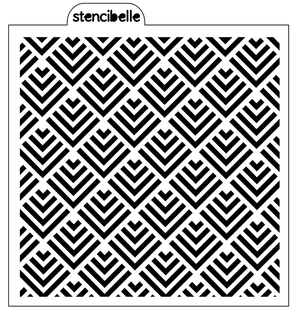 Chevron Pyramid Stencil Design - SVG FILE ONLY