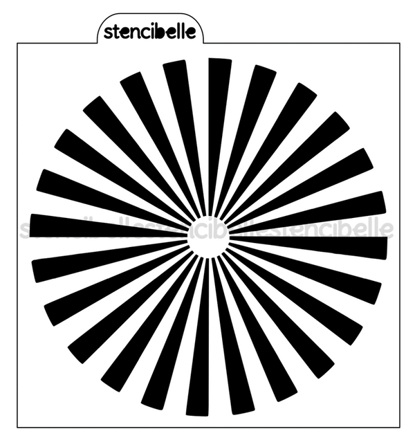 Circle Sunburst Stencil Design - SVG FILE ONLY
