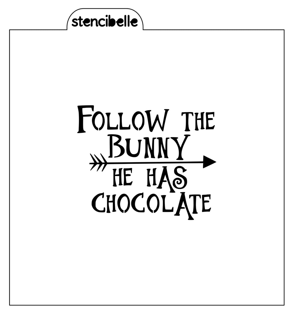 Follow the Bunny Stencil Design - SVG FILE ONLY