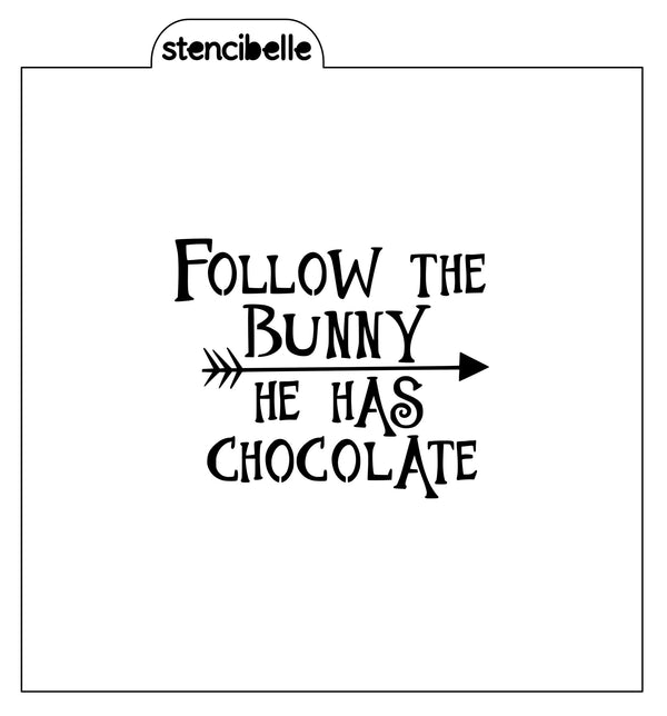 Follow the Bunny Stencil Design - SVG FILE ONLY