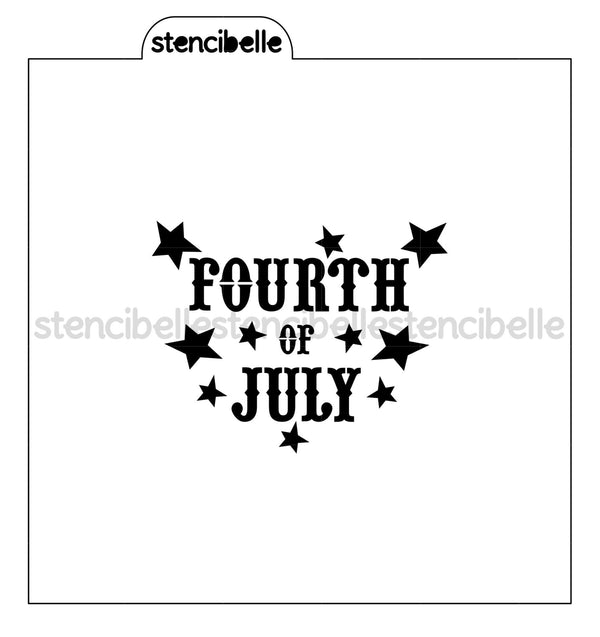 Fourth of July with Stars Stencil Design - SVG FILE ONLY - 2 SIZES