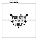 Fourth of July with Stars Stencil Design - SVG FILE ONLY - 2 SIZES
