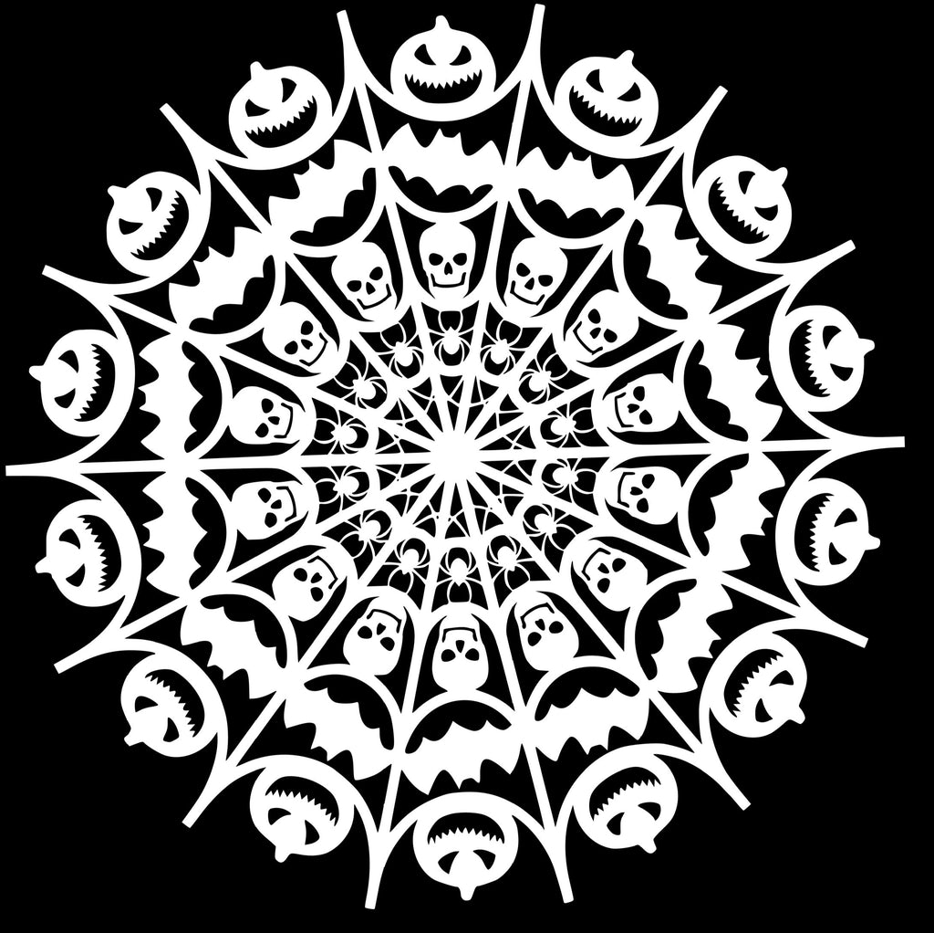 Halloween Mandala Stencil Design - SVG FILE ONLY