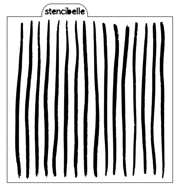 Hand Painted Stripes Stencil Design - SVG FILE ONLY