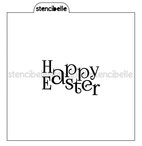Happy Easter Stencil Design - SVG FILE ONLY