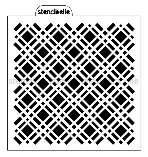 Harris Plaid Stencil Design - SVG FILE ONLY