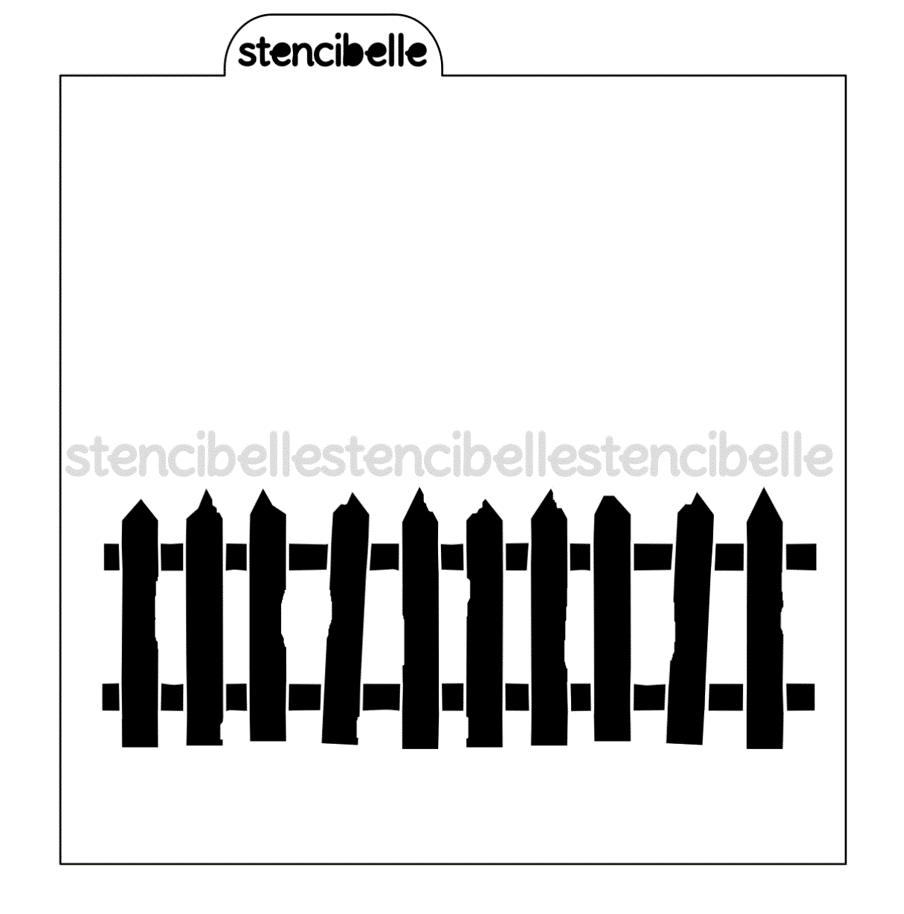 Old Picket Fence Stencil Design - SVG FILE ONLY