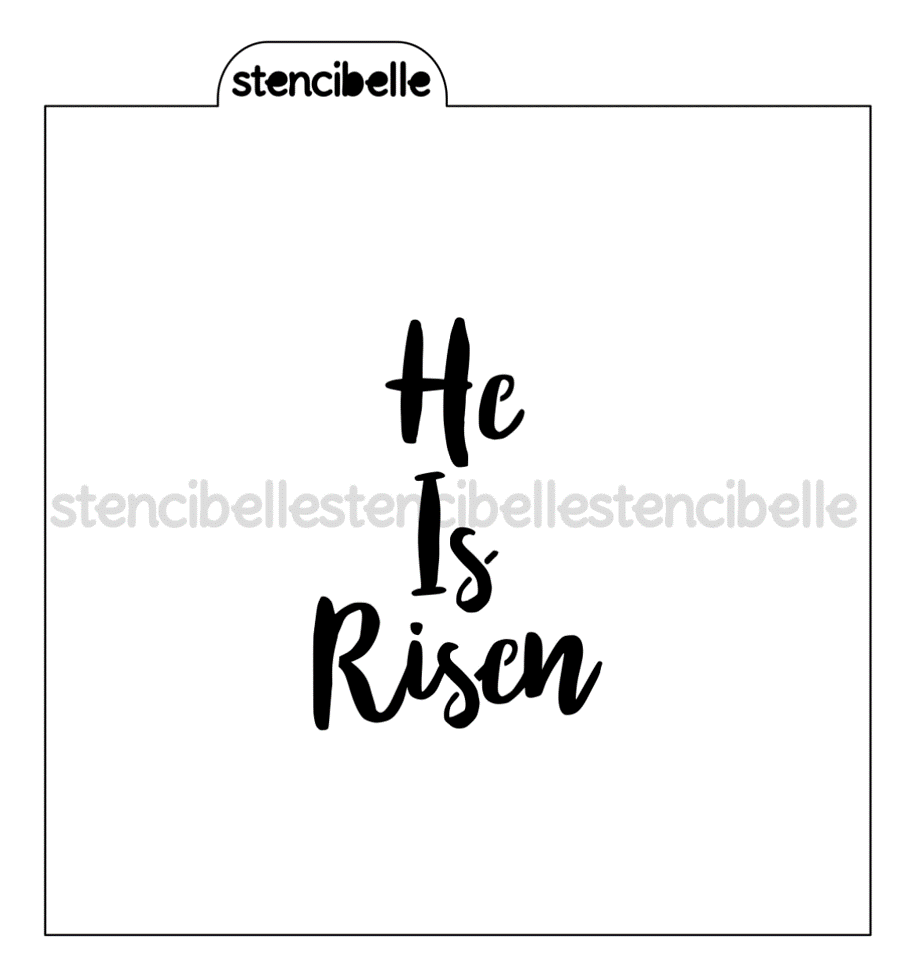 He Is Risen Stencil Design - SVG FILE ONLY