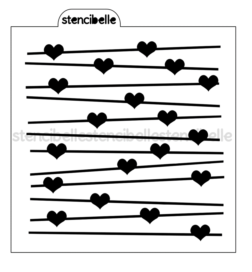 Heart Strings Stencil Design - SVG FILE ONLY