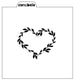 Heart Wreath Stencil Design - SVG FILE ONLY