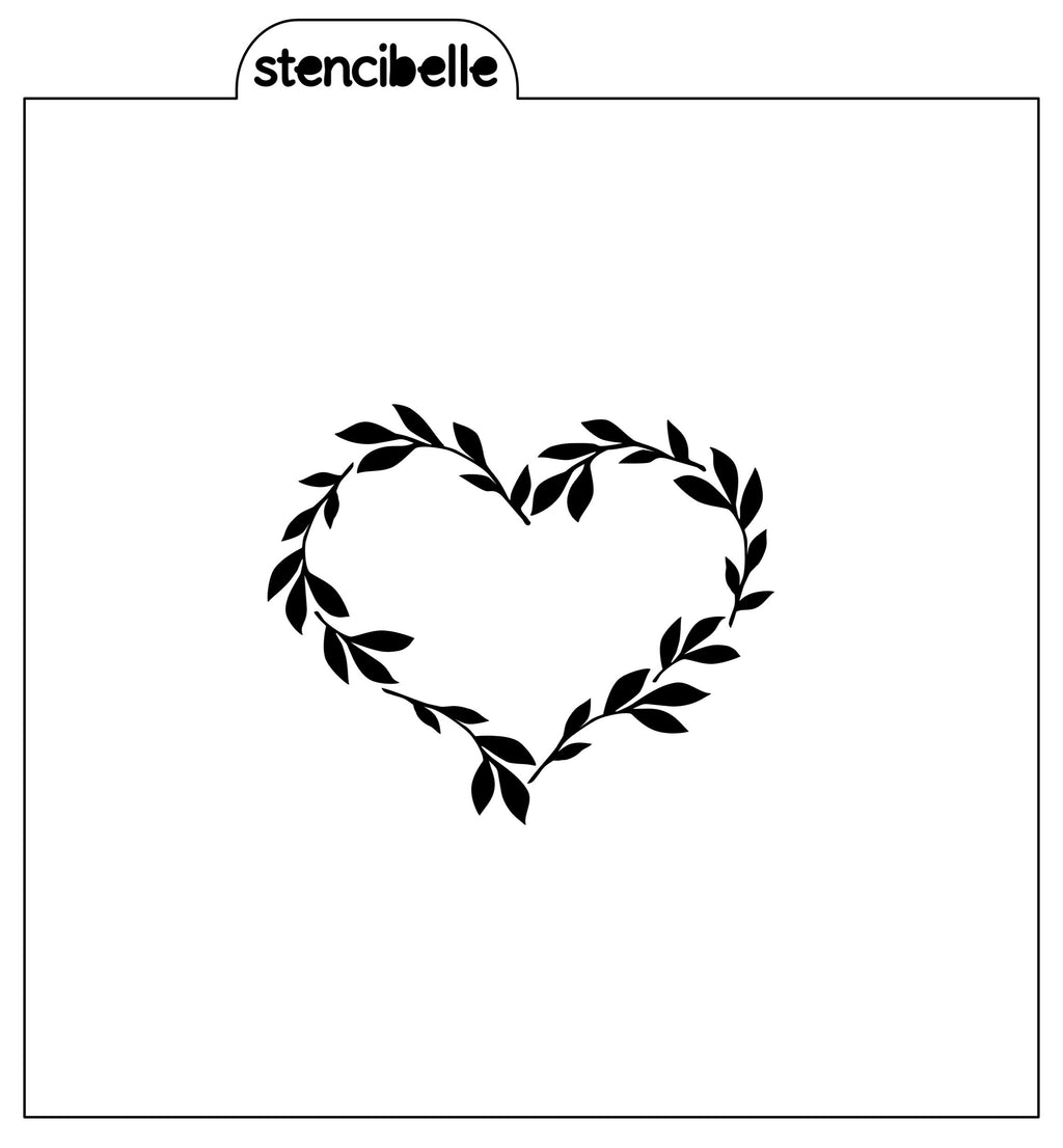 Heart Wreath Stencil Design - SVG FILE ONLY