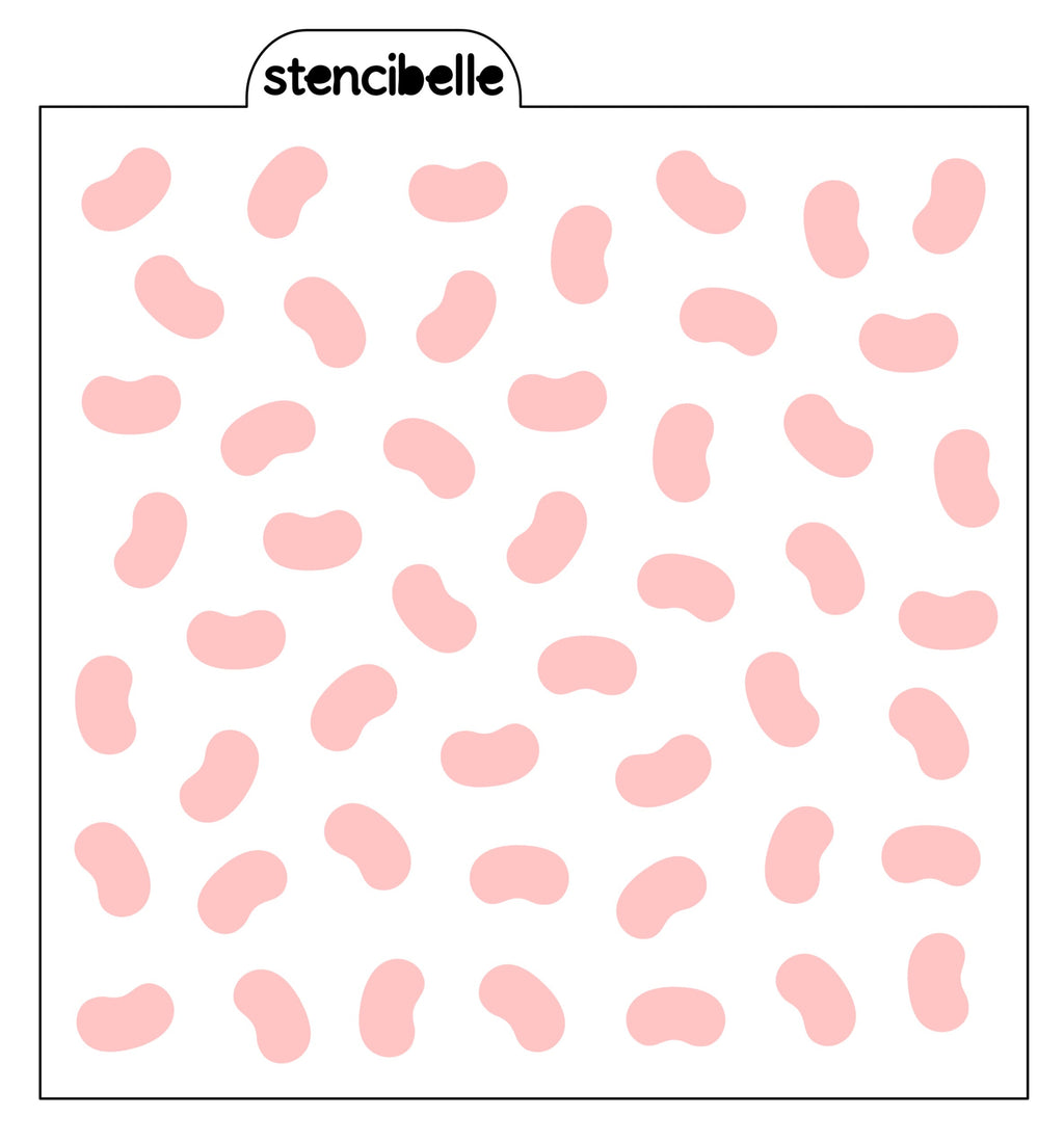 Jelly Bean Stencil Design - SVG FILE ONLY