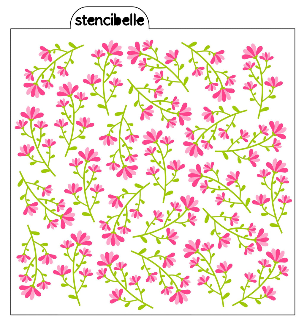 Lily Flowers Stencil Design - SVG FILE ONLY