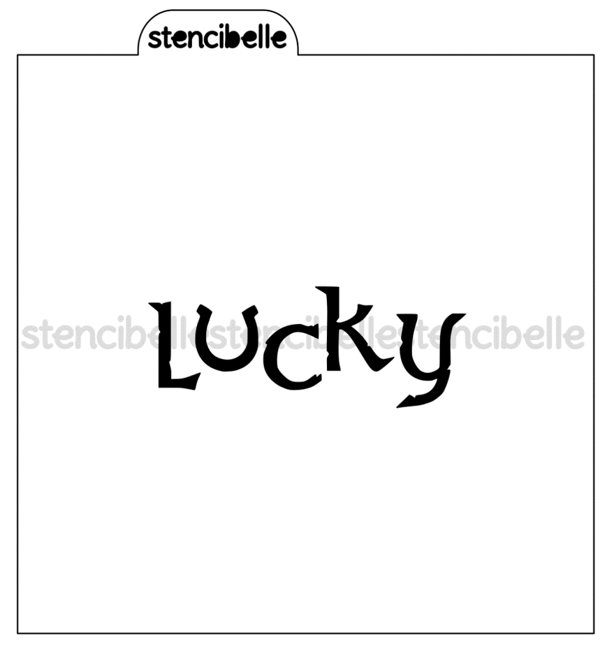 Lucky Stencil Design - 2 sizes - SVG FILE ONLY