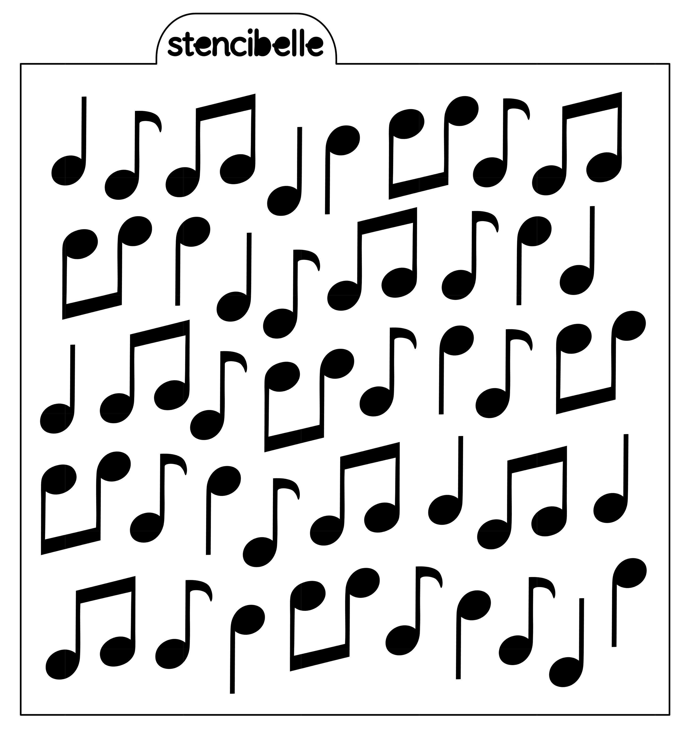 Music Note Stencil