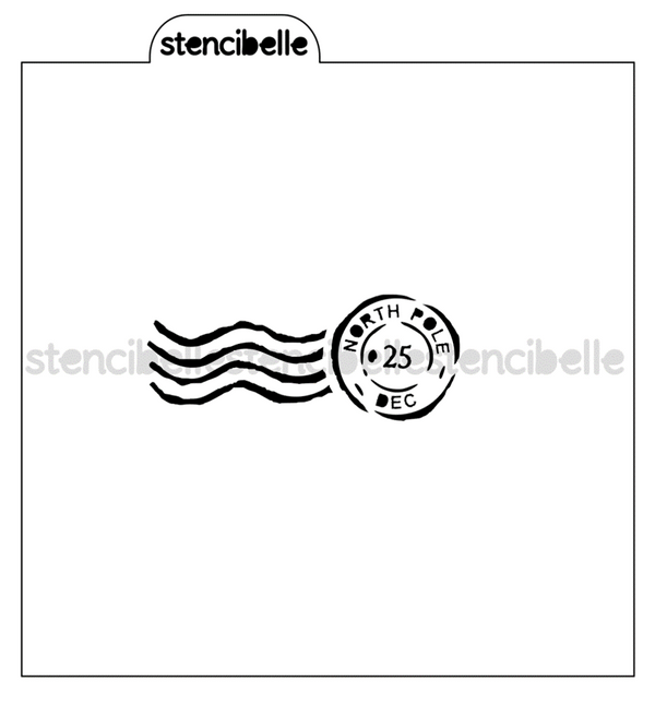 North Pole Postmark Stencil Design - SVG FILE ONLY