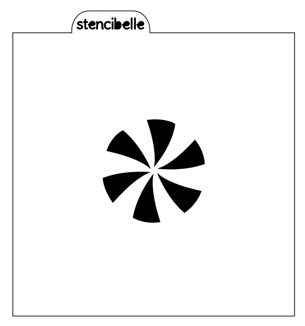 Peppermint Swirl Stencil Design - SVG FILE ONLY