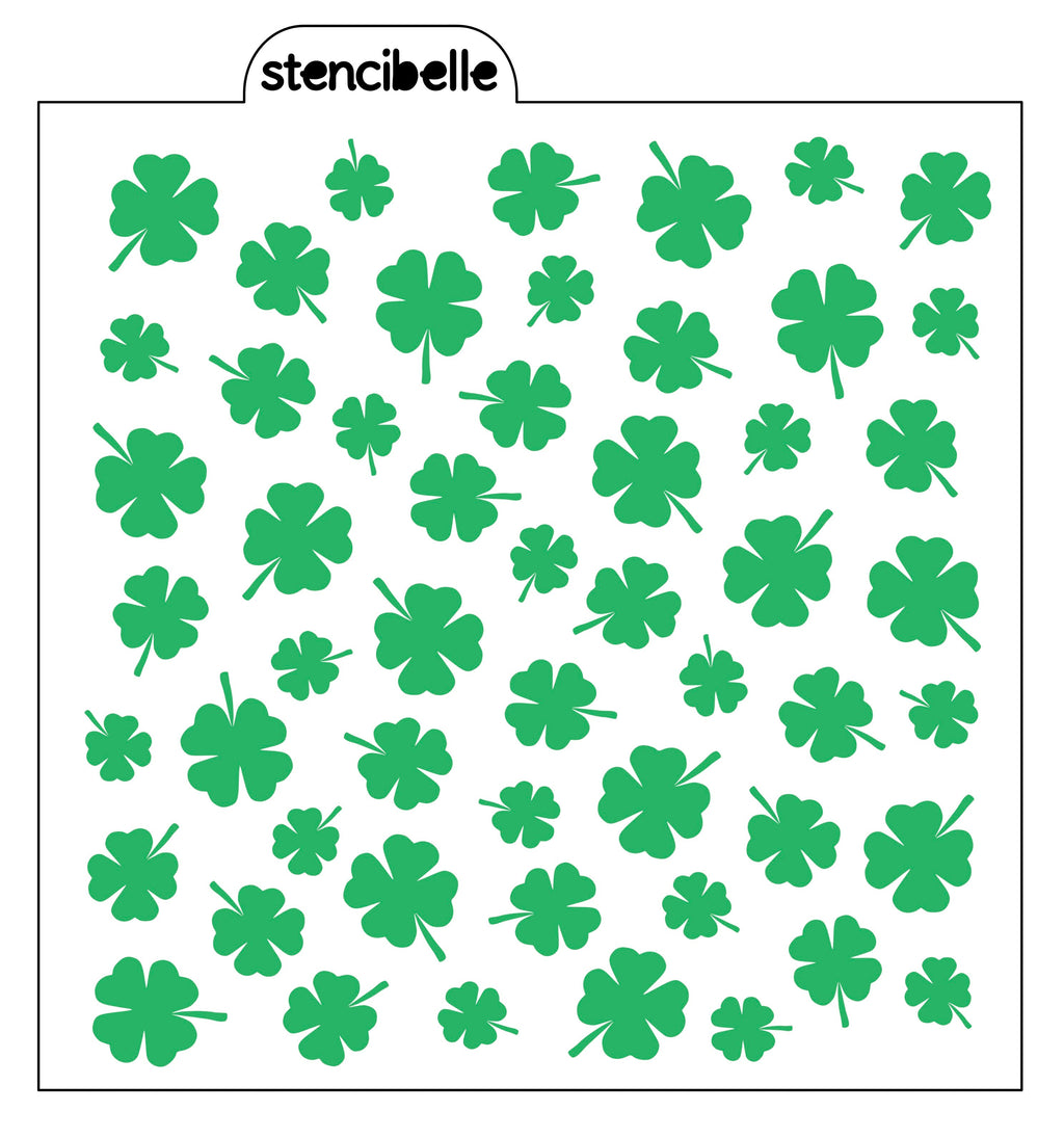 Scattered Clover Stencil Design - SVG FILE ONLY