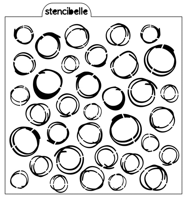 Scribbles Collection - Circles Stencil Design - SVG FILE ONLY