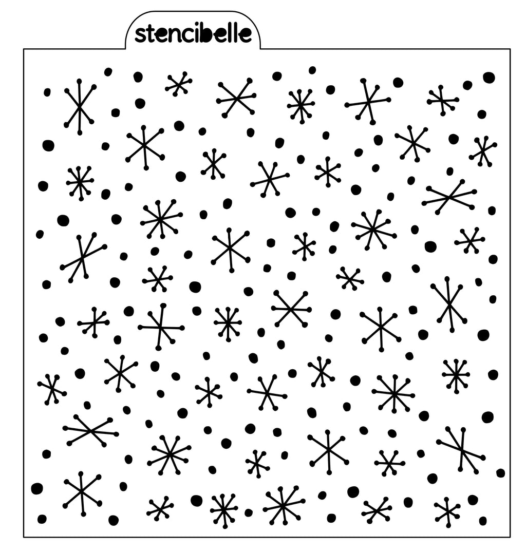 Scribbles Snowflakes Stencil Design - SVG FILE ONLY