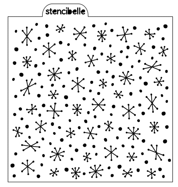 Scribbles Snowflakes Stencil Design - SVG FILE ONLY