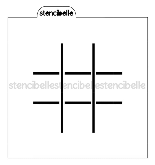 Tic Tac Toe Stencil Design - 3 Sizes - SVG FILE ONLY