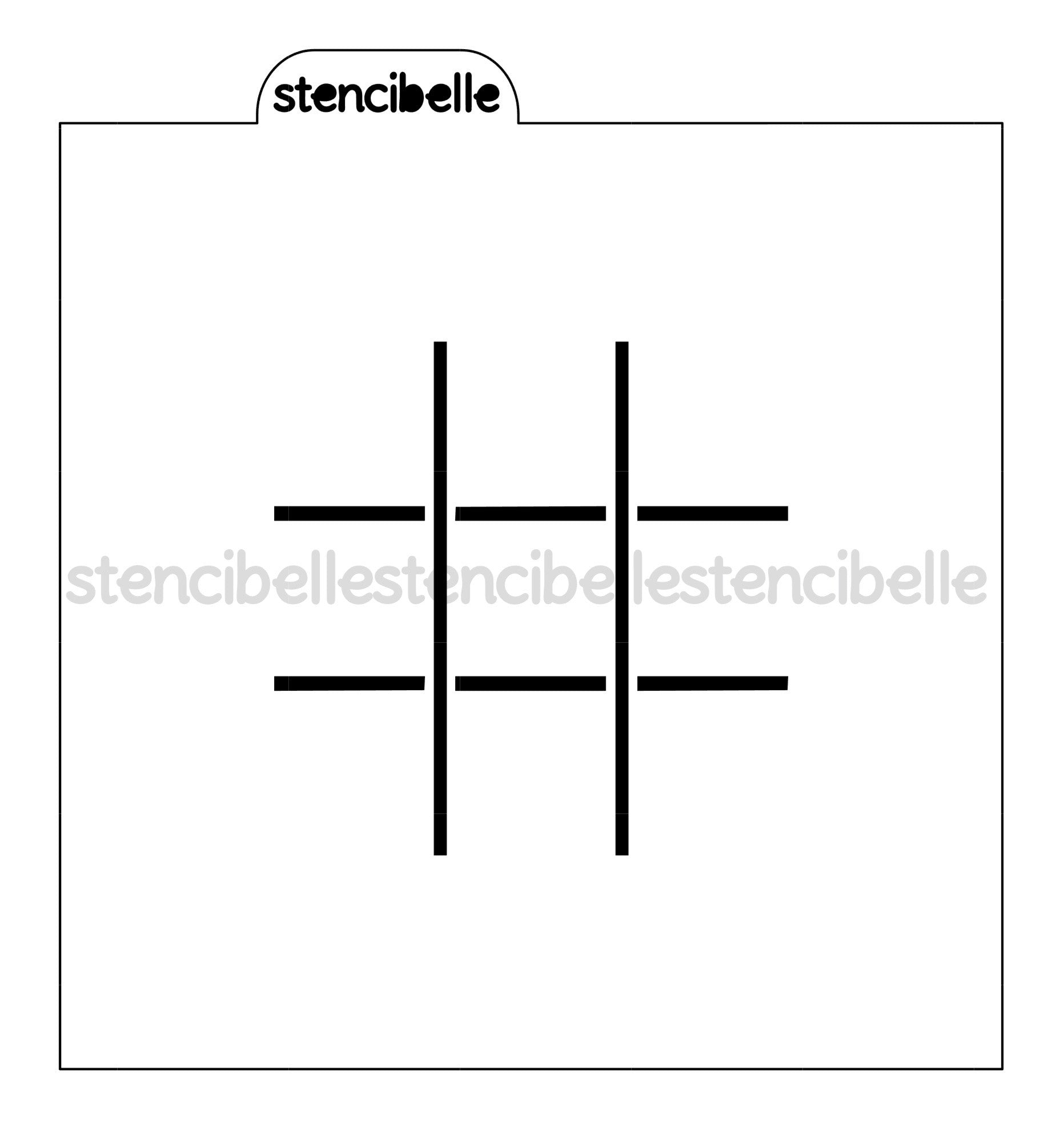 Tic Tac Toe Game Stencil - bakeartstencils